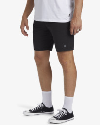 3 Crossfire Slub Submersible 19" Shorts Black ABYWS00199 Billabong