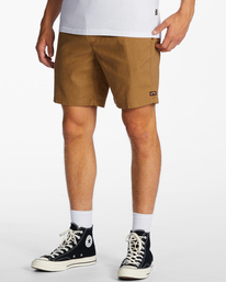 1 Surftrek Hemp Technical Elasticized Shorts Brown ABYWS00201 Billabong