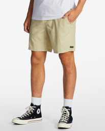 1 Surftrek Hemp Technical Elasticized Shorts Beige ABYWS00201 Billabong