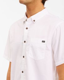 4 All Day Short Sleeve Shirt White ABYWT00110 Billabong
