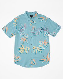 4 Sundays Floral Short Sleeve Shirt Blue ABYWT00113 Billabong
