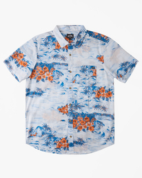 4 Sundays Floral Short Sleeve Shirt Blue ABYWT00113 Billabong