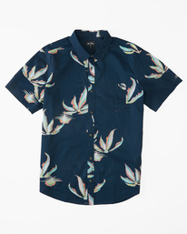 4 Sundays Floral Short Sleeve Shirt Blue ABYWT00113 Billabong