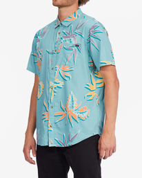 1 Sundays Floral Short Sleeve Shirt Blue ABYWT00113 Billabong