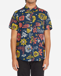 0 Sundays Floral Short Sleeve Shirt Brown ABYWT00113 Billabong