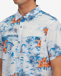 3 Sundays Floral Short Sleeve Shirt Blue ABYWT00113 Billabong