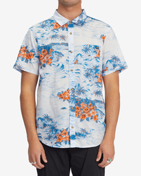 0 Sundays Floral Short Sleeve Shirt Blue ABYWT00113 Billabong