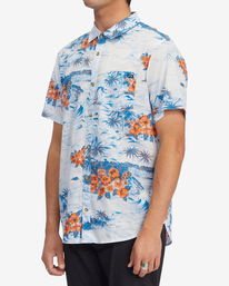 1 Sundays Floral Short Sleeve Shirt Blue ABYWT00113 Billabong