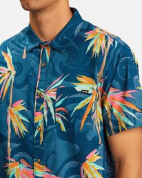 3 Sundays Floral Short Sleeve Shirt Blue ABYWT00113 Billabong