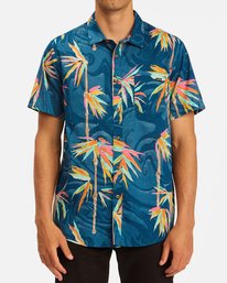 0 Sundays Floral Short Sleeve Shirt Blue ABYWT00113 Billabong