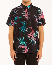 0 Sundays Floral Short Sleeve Shirt Blue ABYWT00113 Billabong