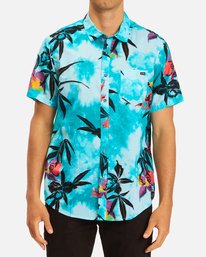0 Sundays Floral Short Sleeve Shirt Blue ABYWT00113 Billabong