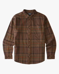 6 Coastline Flannel Shirt Brown ABYWT00116 Billabong