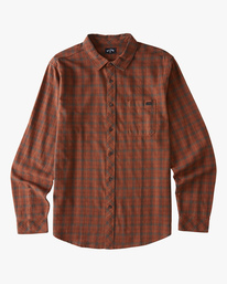 6 Coastline Flannel Shirt Brown ABYWT00116 Billabong