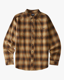 4 Coastline Flannel Shirt Brown ABYWT00116 Billabong