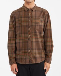 0 Coastline Flannel Shirt Brown ABYWT00116 Billabong
