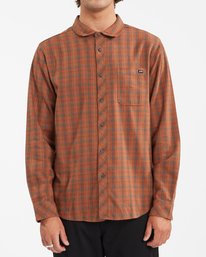 0 Coastline Flannel Shirt Brown ABYWT00116 Billabong
