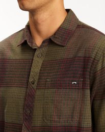 3 Coastline Flannel Shirt Green ABYWT00116 Billabong