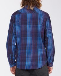 3 Coastline Flannel Shirt Blue ABYWT00116 Billabong