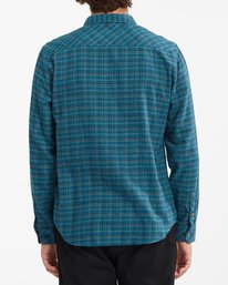2 Coastline Flannel Shirt Blue ABYWT00116 Billabong