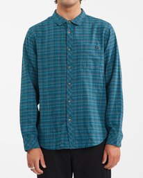 0 Coastline Flannel Shirt Blue ABYWT00116 Billabong