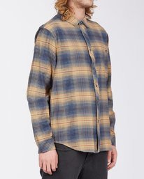 2 Coastline Flannel Shirt Blue ABYWT00116 Billabong