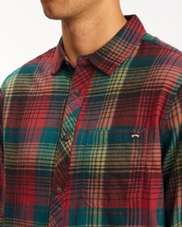 3 Coastline Flannel Shirt Red ABYWT00116 Billabong