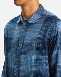 3 Coastline Flannel Shirt Blue ABYWT00116 Billabong