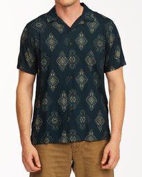 0 Sundays Vacay Short Sleeve Shirt Blue ABYWT00122 Billabong