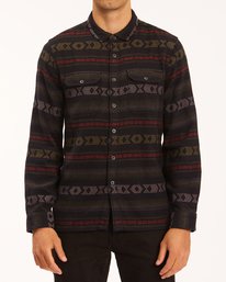 billabong, Offshore Jacquard Flannel Shirt, BLACK (blk) Offshore Jacquard - Flannel Shirt for Men ABYWT00135