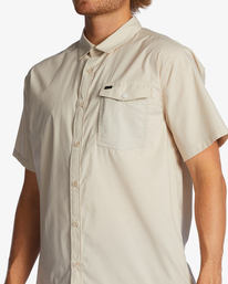 3 A/Div Surftrek Tech UPF 50+ Short Sleeve Shirt Beige ABYWT00157 Billabong