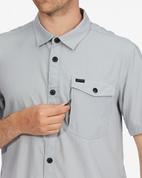 3 A/Div Surftrek Tech UPF 50+ Short Sleeve Shirt Grey ABYWT00157 Billabong