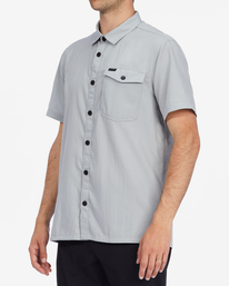 1 A/Div Surftrek Tech UPF 50+ Short Sleeve Shirt Grey ABYWT00157 Billabong