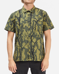 0 A/Div Surftrek Tech UPF 50+ Short Sleeve Shirt Green ABYWT00157 Billabong