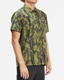 2 A/Div Surftrek Tech UPF 50+ Short Sleeve Shirt Green ABYWT00157 Billabong