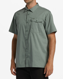 1 A/Div Surftrek Tech UPF 50+ Short Sleeve Shirt Green ABYWT00157 Billabong