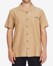 0 Vacay All Day Short Sleeve Shirt Brown ABYWT00160 Billabong