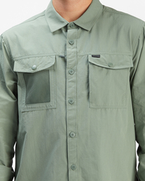 billabong, A/Div Otis Surftrek UPF 50+ Long Sleeve Shirt, SURPLUS (sur) ADIV OTIS SURFTREK LS ABYWT00163