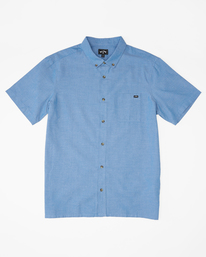 4 All Day Organic Short Sleeve Shirt Blue ABYWT00173 Billabong