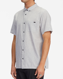 1 All Day Organic Short Sleeve Shirt Grey ABYWT00173 Billabong