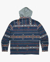 6 Baja Cali Hooded Flannel Shirt Blue ABYWT00174 Billabong