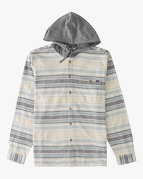 4 Baja Hooded Organic Flannel Shirt Beige ABYWT00182 Billabong