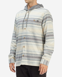 1 Baja Hooded Organic Flannel Shirt Beige ABYWT00182 Billabong