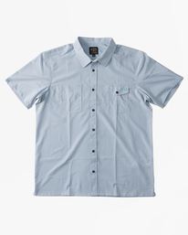 4 A/Div Surftrek Perf Short Sleeve Shirt Blue ABYWT00195 Billabong