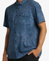 2 A/Div Surftrek Perf Short Sleeve Shirt Blue ABYWT00195 Billabong