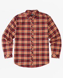 4 Coastline Flannel Shirt Red ABYWT00198 Billabong