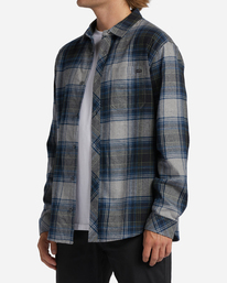 2 Coastline Flannel Shirt Grey ABYWT00198 Billabong