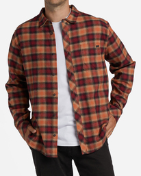 1 Coastline Flannel Shirt Red ABYWT00198 Billabong