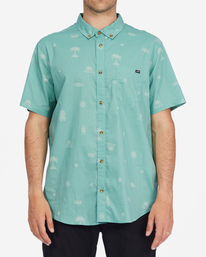 billabong, Sundays Mini Short Sleeve Shirt, SAGE GREEN (gjn0) SUNDAYS MINI SS ABYWT00203