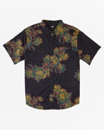 4 Sundays Floral Short Sleeve Shirt Black ABYWT00204 Billabong